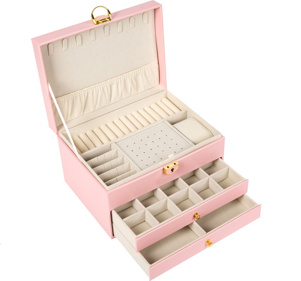 Schmuckkästchen Schmuckbox BESTIF Schmuckkasten Groß Ketten Produktbild 