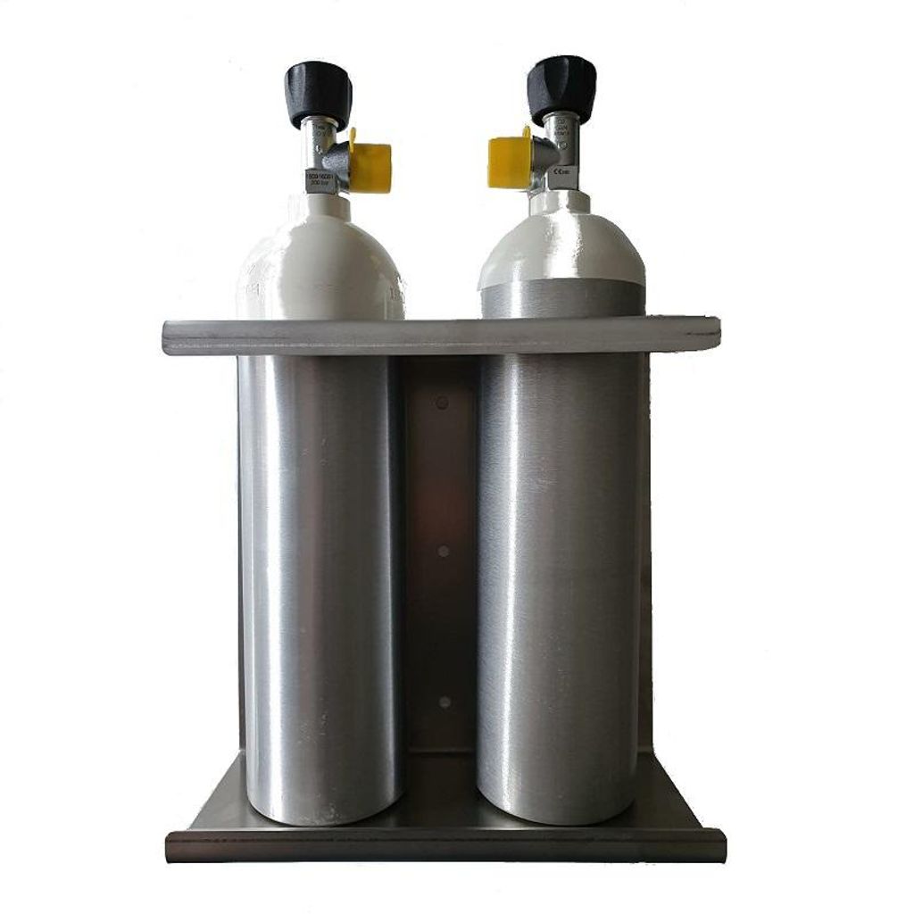 Wandhalterung für Sauerstoffflaschen 1,8L, 2L und 3L - Stahl- und Aluminiumflaschen