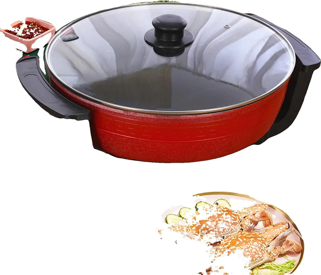 Pentola Elettrica per Hot Pot Shabu Shabu - 5 Litri 2 Sapori
