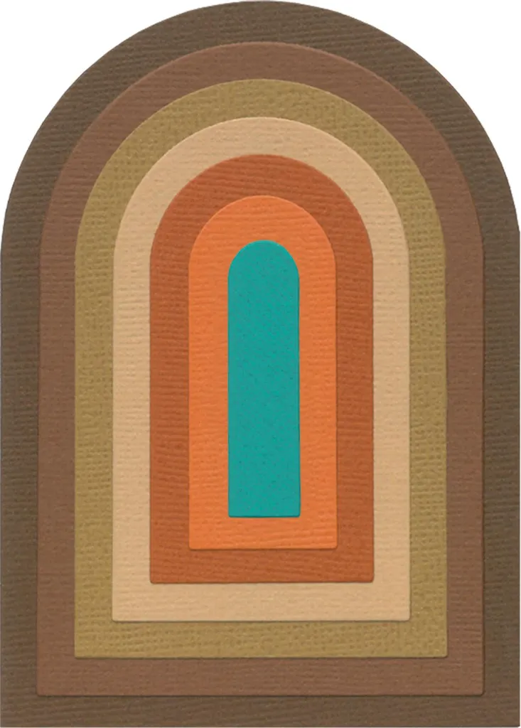 Set de 7 Dies Sizzix Framelits Tunnel Arches en Acier pour Découpe Nette