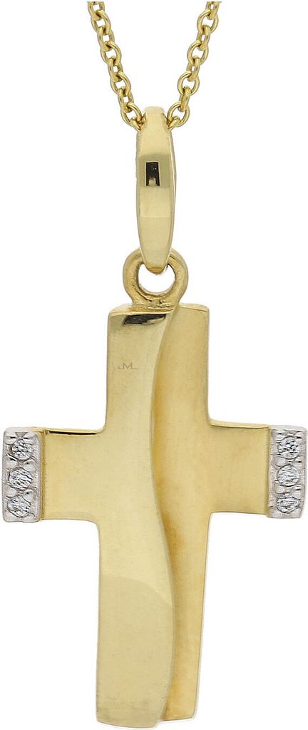 JuwelmaLux Anhänger 333/000 (8 Karat) Gold Kreuz mit Zirkonia JL20-02-0764