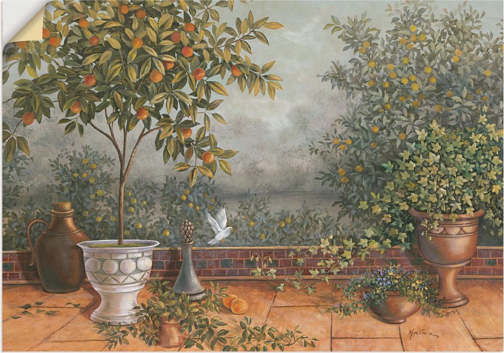 ARTland Wandbild, selbstklebend Garten I Größe: 100x70 cm