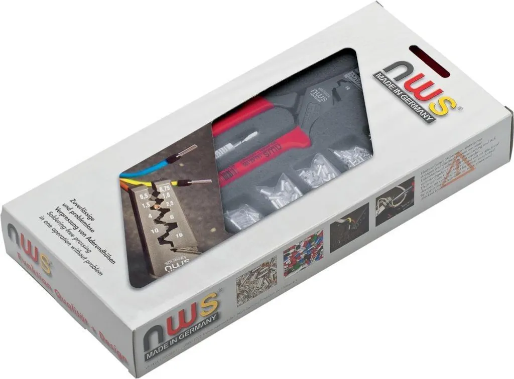 Set de sertissage NWS embouts 0,5-16mm² avec pince ergonomique et coffret