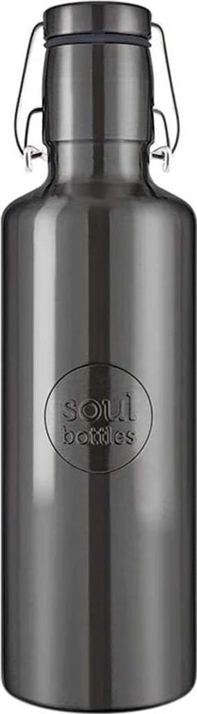 soulbottles steel light obsidian Edelstahl Trinkflasche | 750 ml | auslaufsicher | plastikfrei