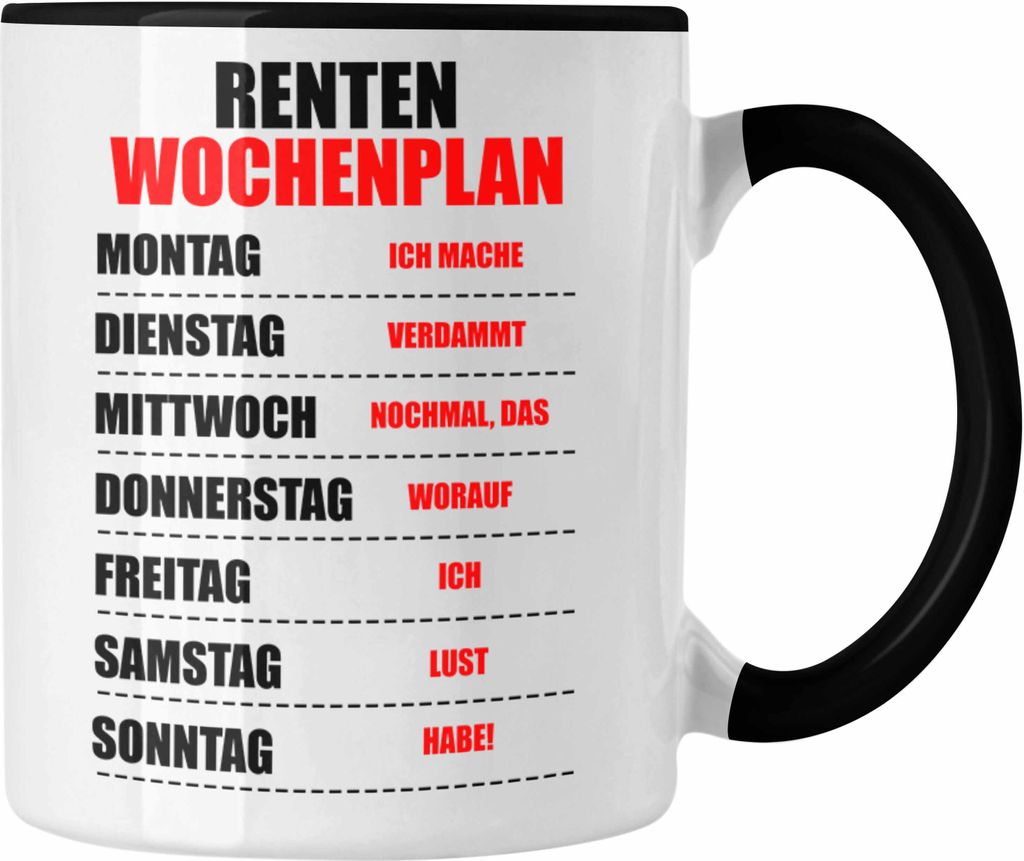 Trendation - Renter Tasse Ruhestand Geschenk Rente für Mann Produktbild 