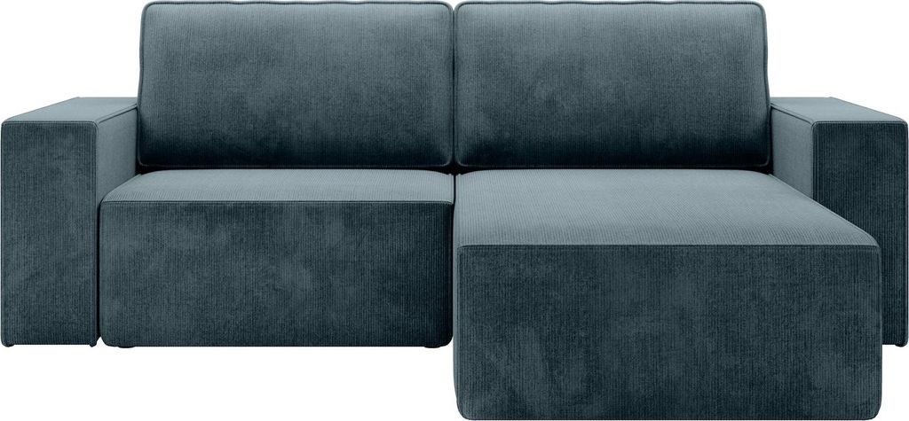 Ecksofa Lunari L - Schlaffunktion & Bettkasten, Magic Velvet. Seite: Universell, Stoff: scala_ocean