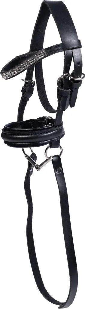 Bridon Poney HKM Cuddle Doublé Fourrure : Confort Anti-Frottement Optimal