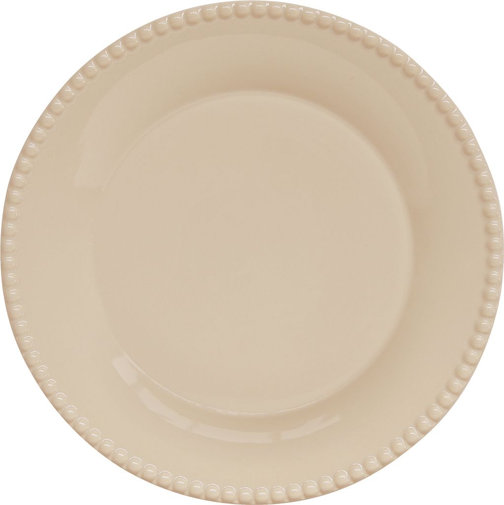 Speiseteller TIFFANY BEIGE creme rund D. 26cm aus Porzellan EASY LIFE