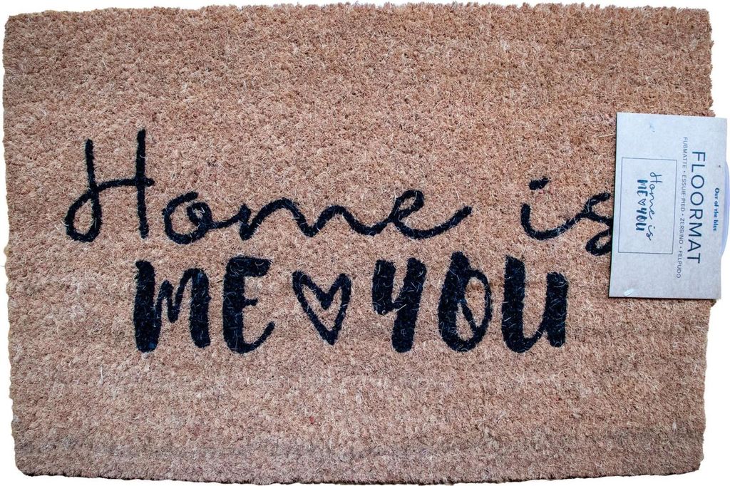 Fußmatte Home is me and you 60x40 cm Fußabtreter Schuhabstreifer Kokosfaser
