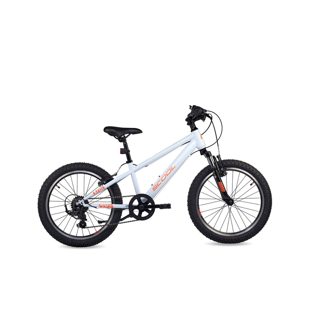 20 Zoll Kinderfahrrad, 6-Gang, MTB Kinderfahrrad, S’COOL Xroc, ab 6–10 Jahre, 115–135 cm, Grau/Neonorange