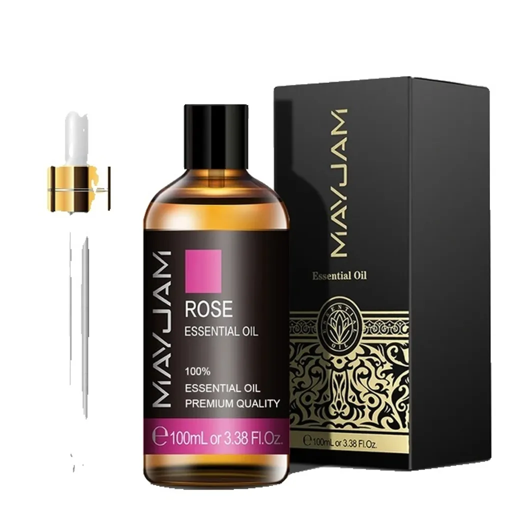Huile de rose pure 100ml extraction naturelle massage et aromathérapie