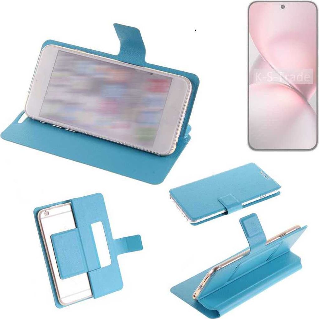 K-S-Trade Schutzhülle Handyhülle kompatibel mit Vivo X200 mini Flip cover Handy case Smartphone Klapphülle blau