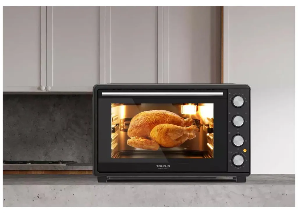 Mini Four Électrique Taurus 45L 2000W Noir avec 5 Modes de Cuisson