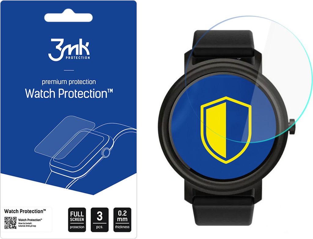 3mk Display Hybridglas Watch Protection für Xiaomi Mibro Air 0,2mm (3 Stück)