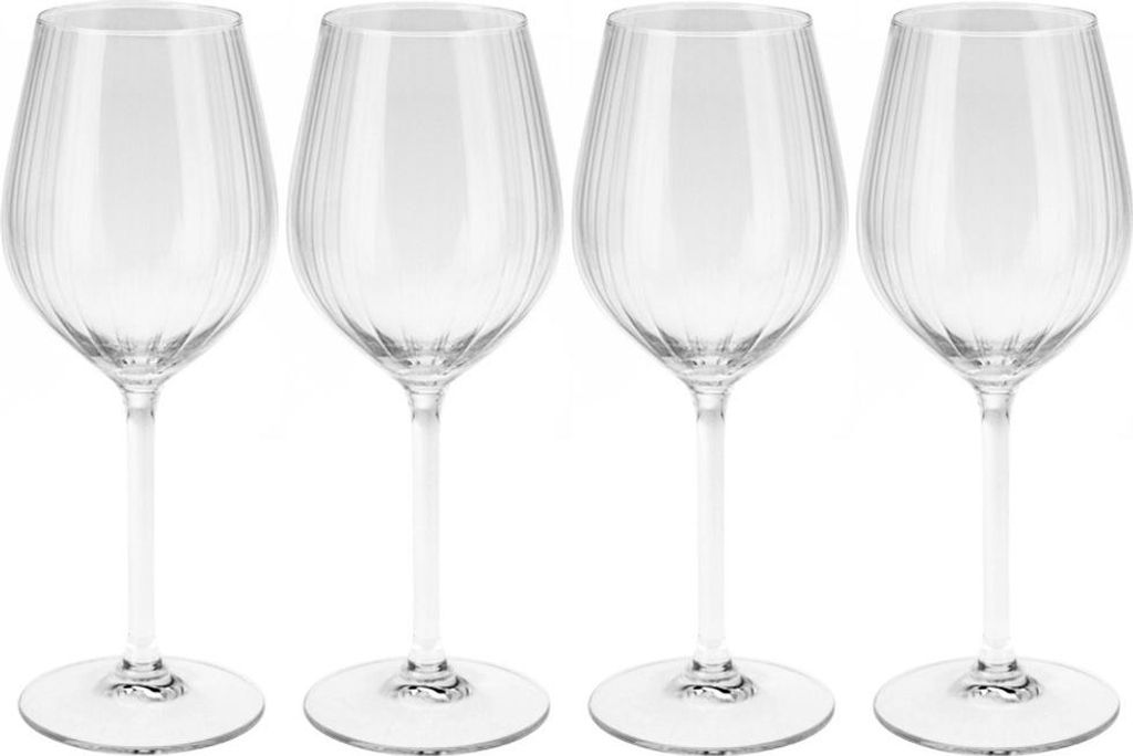 Weingläser - 380 ml - Geriffelt - Glas