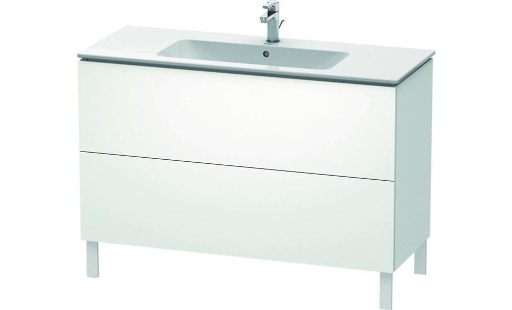 Waschtischunterbau L-CUBE 1220x481x704mm weiß matt weiß Produktbild 