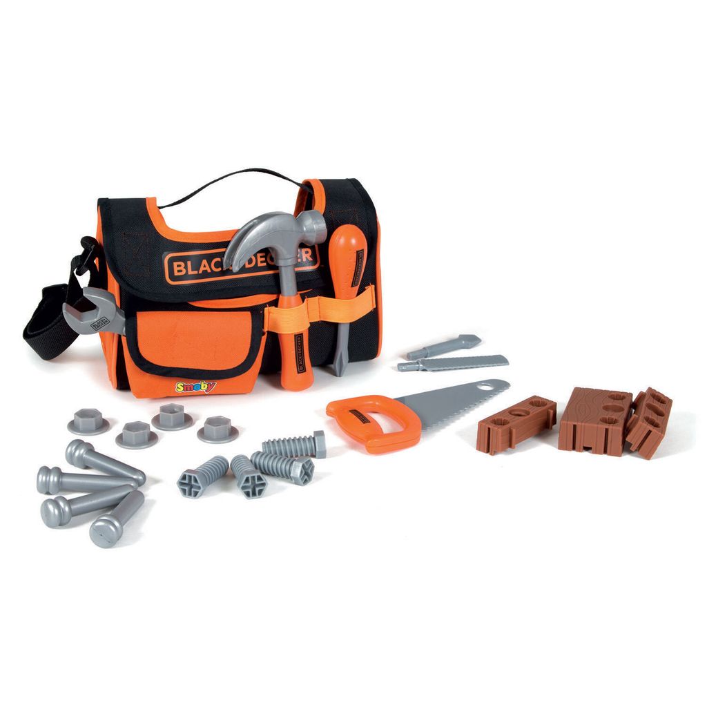 Smoby 3032163601425, Kinder-Bastelkit, Schraubendreher, Saw, Hammer, Schrauben, Junge, Kinder, Schwarz, Grau, Gelb, Kunststoff