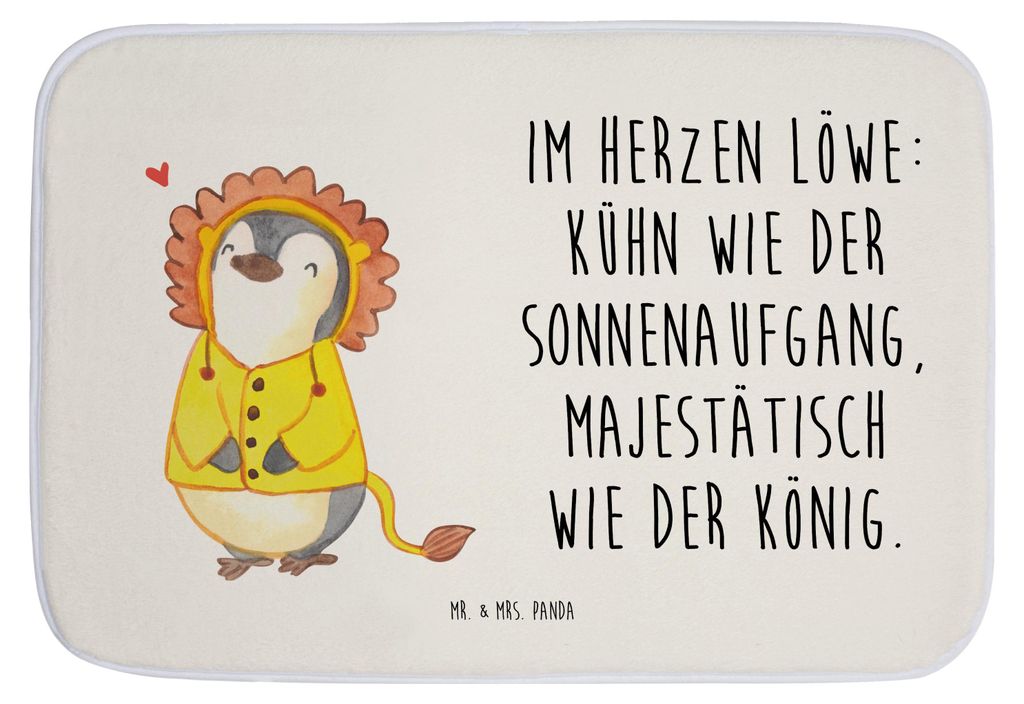 Mr. & Mrs. Panda Badematte Löwe Astrologie - Weiß - Geschenk, Badezimmer Matte, Sternzeichen, wannenvorleger, Geschenkidee Zum Geburtstag, teppic...