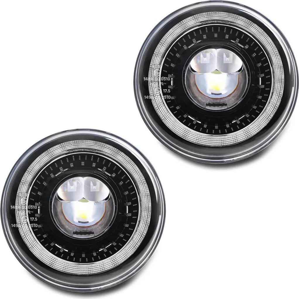 Projecteurs LED 7" pour conduite nocturne Harley Davidson - Homologués