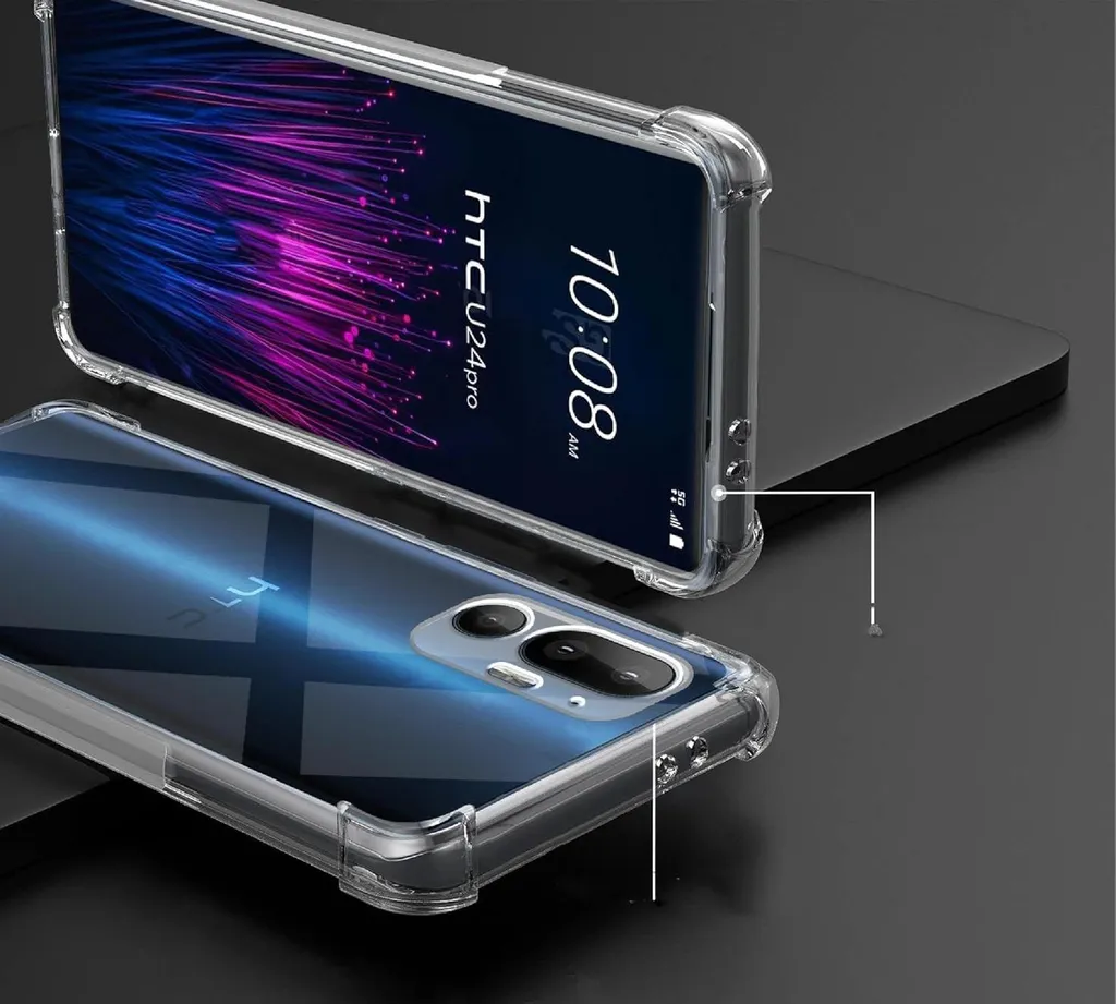 Proteggi il Tuo Sogno: Cover Trasparente Antishock per HTC U24 Pro - 3