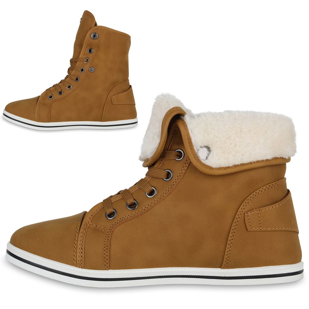 VAN HILL Damen Sneaker Warm Gefüttert - Winter-Sneaker Mit Profilsohle