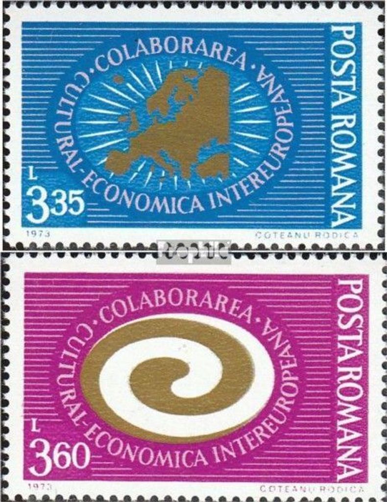 Briefmarken Rumänien 1973 Mi 3120-3121 (kompl.Ausg.) postfrisch INTEREUROPA