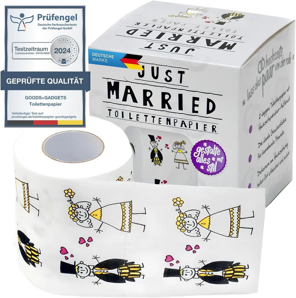 Svadobný toaletný papier "Just Married" Obrázok produktu 