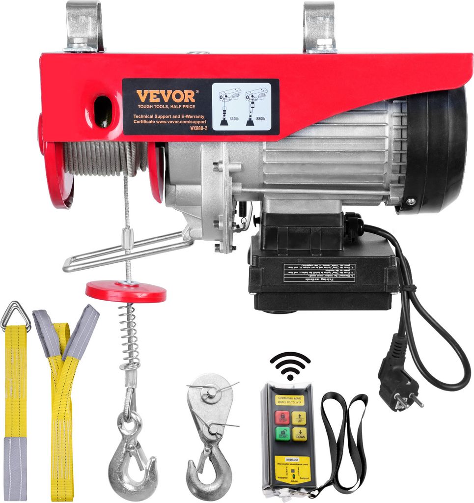 VEVOR elektrische Seilwinde 200kg bis 400kg Hubhöhe 12m Produktbild 