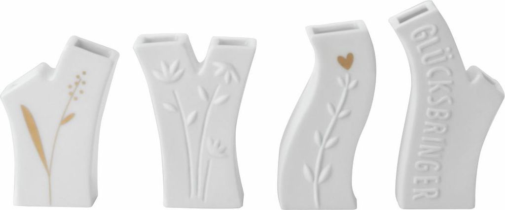 Miniblumen Vasen Set "Glücksbringer"