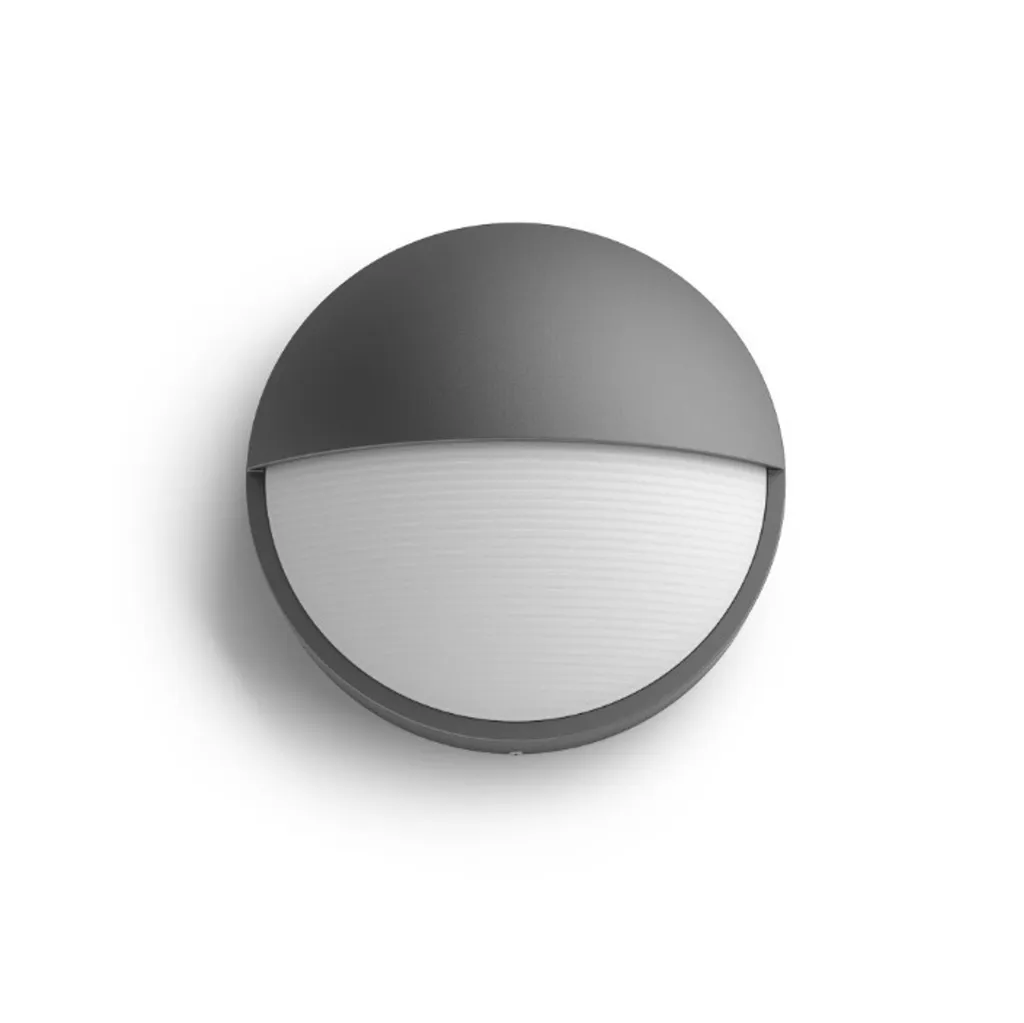 Applique murale LED extérieure ronde Philips Capricorne Anthracite