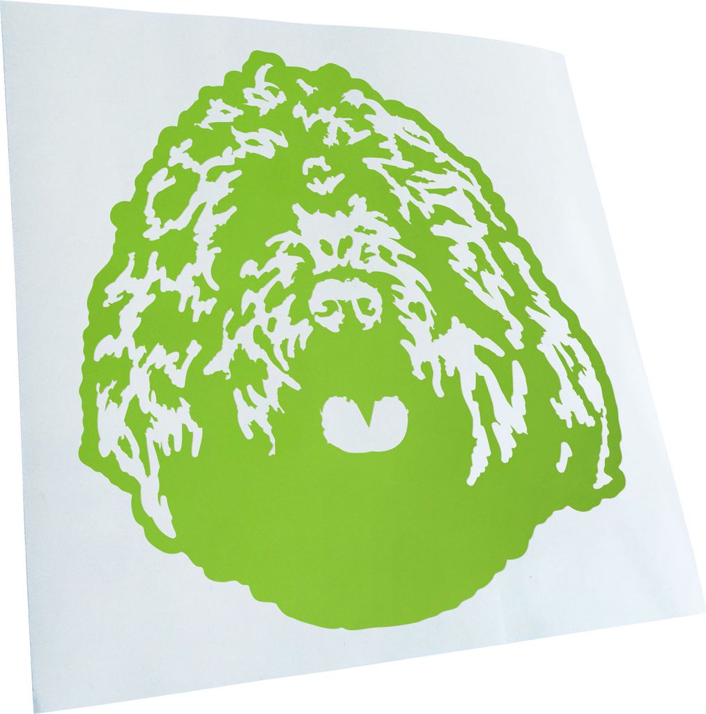 Kiwistar - Autoaufkleber - Portuguese water dog Hund - Lindgrün - 30x27cm - Aufkleber für Auto, Laptop, Fahrrad, LKW, Motorrad mehrfarbig JDM Dec...