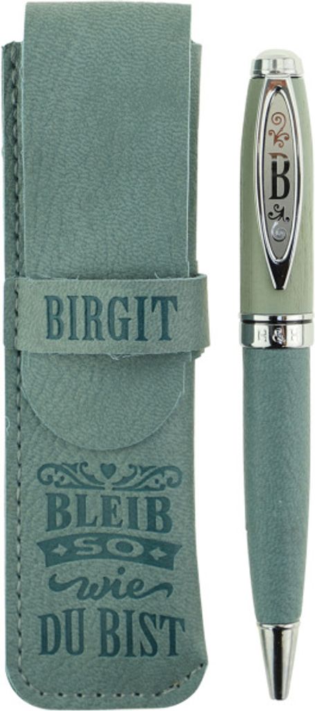 History & Heraldry Bamboo Persönlicher und individueller Kuli Kugelschreiber Stift mit Namen und Spruch Personalisiertes Etui Monogramm-Design per...