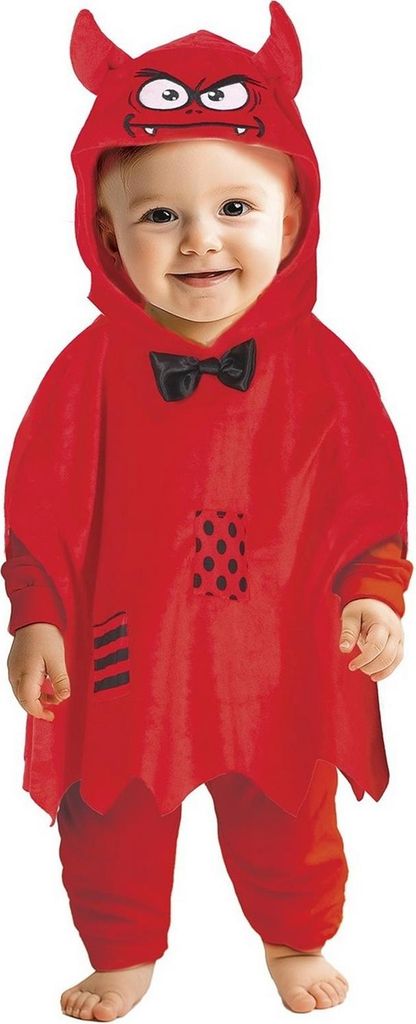 Fiestas Guirca - Dämon-Kostüm-Poncho für Baby Set FG225 (92) (Rot)