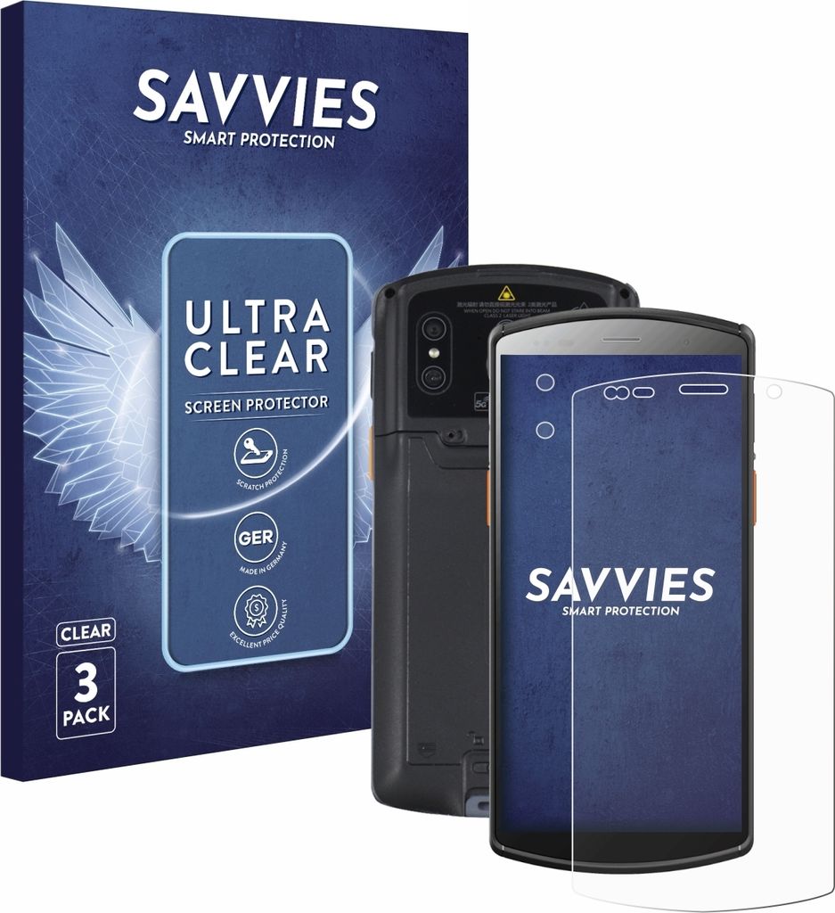6x Für Urovo DT50 5,7" (Display+Kamera) Schutzfolie Savvies Displayschutz Display Schutz Folie Klar Transparent