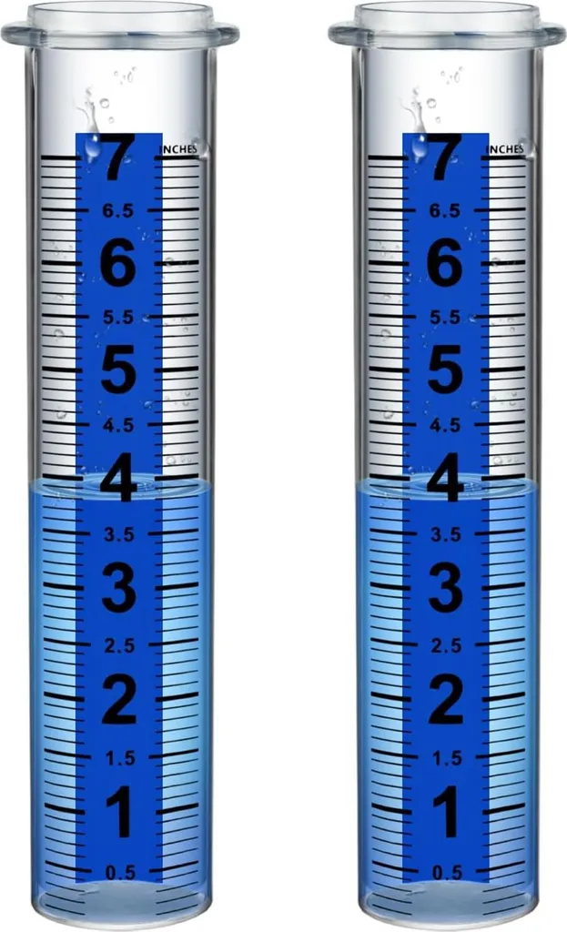 Réparation pluviomètre : Lot de 2 tubes en verre gradués 17 cm jardin