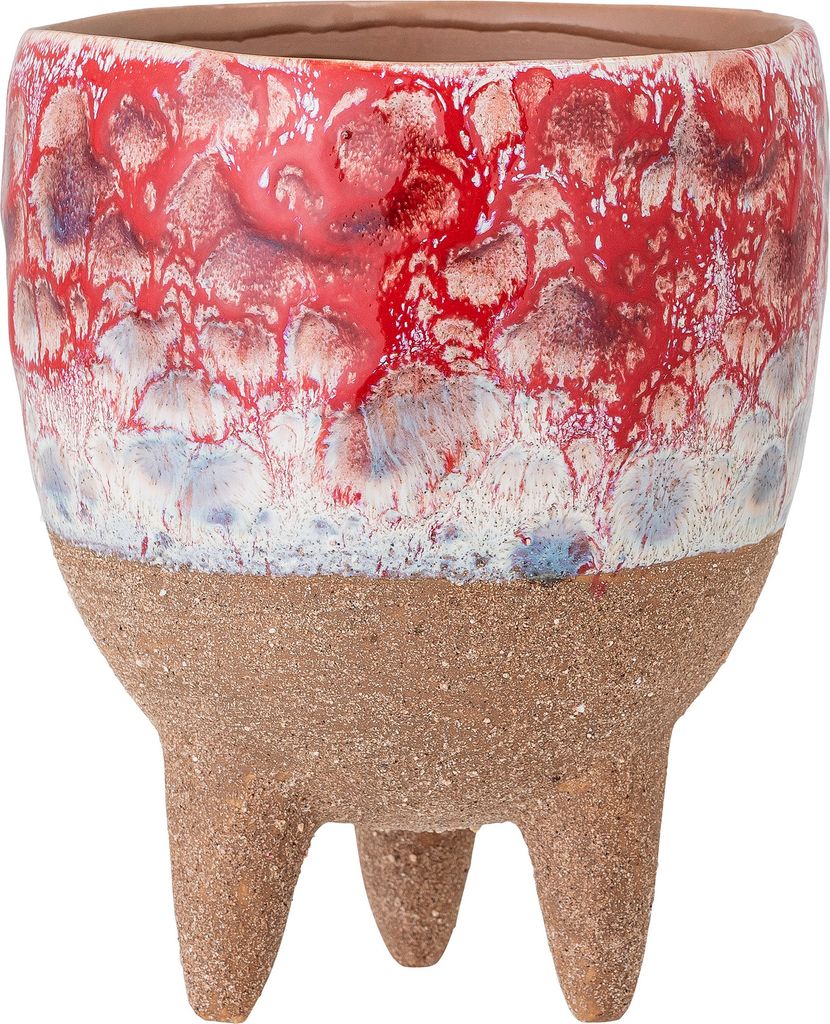 Bloomingville Blumentopf LARON Rot 15 cm Keramik Pflanztopf