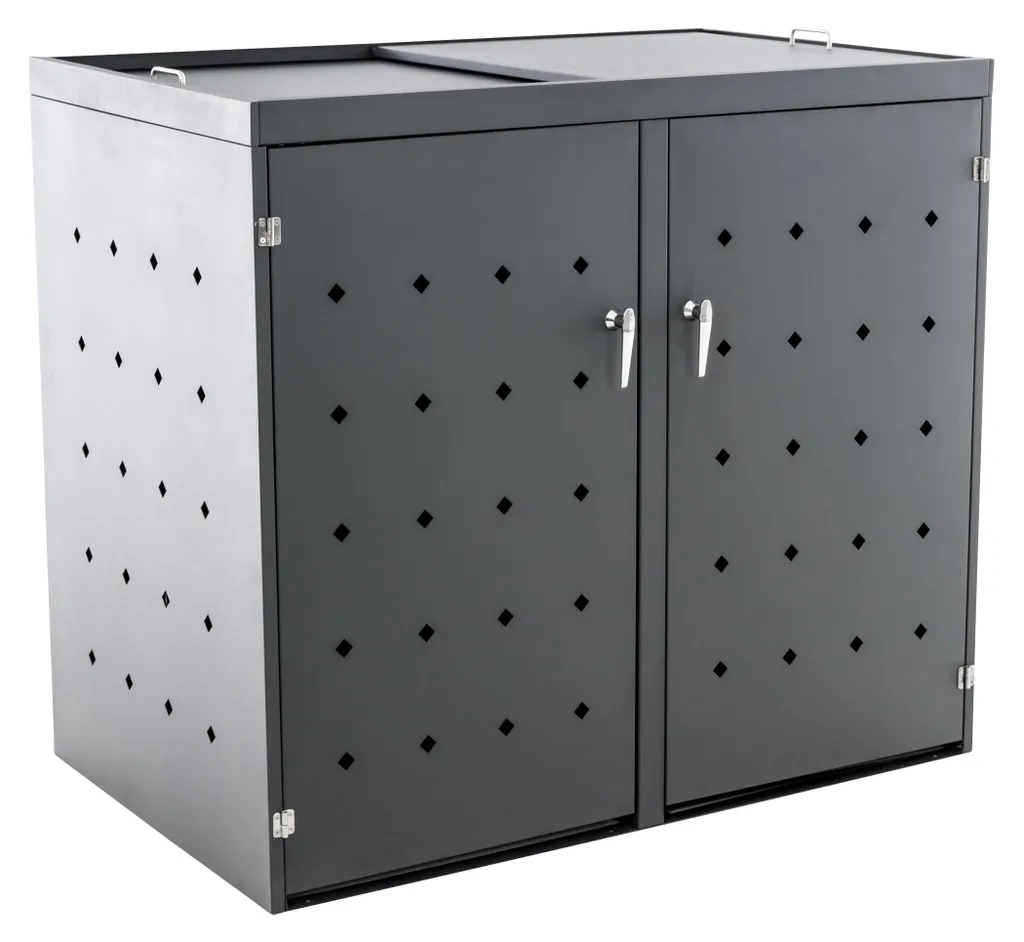 Cache-poubelle Double Nelli Anthracite - Abri de Jardin Design CLP
