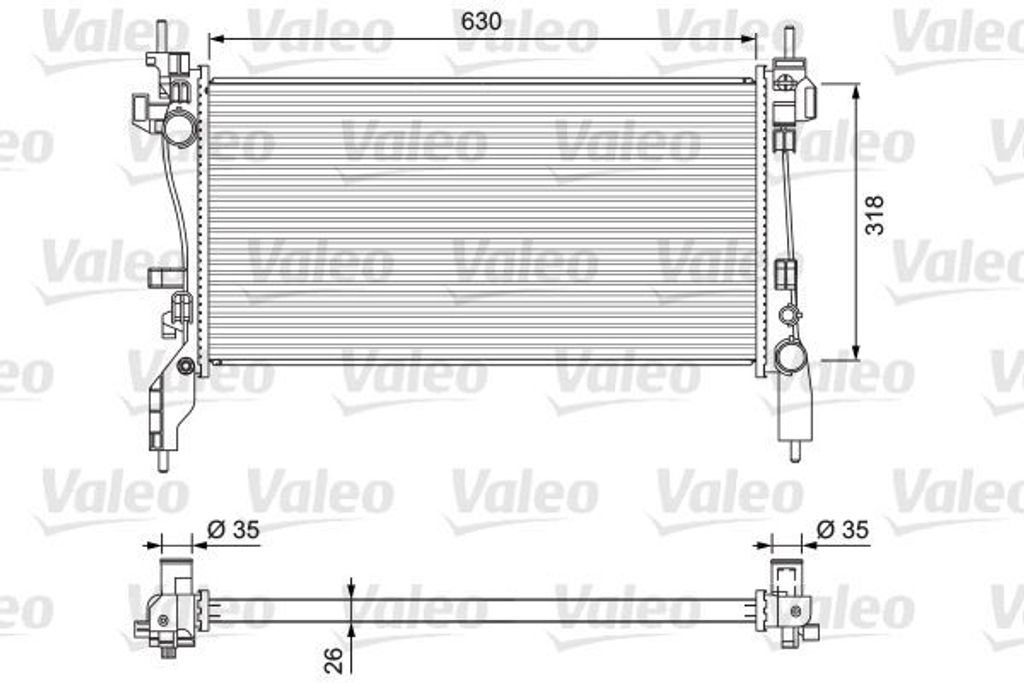 VALEO Kühler, Motorkühlung Artikel: 701718