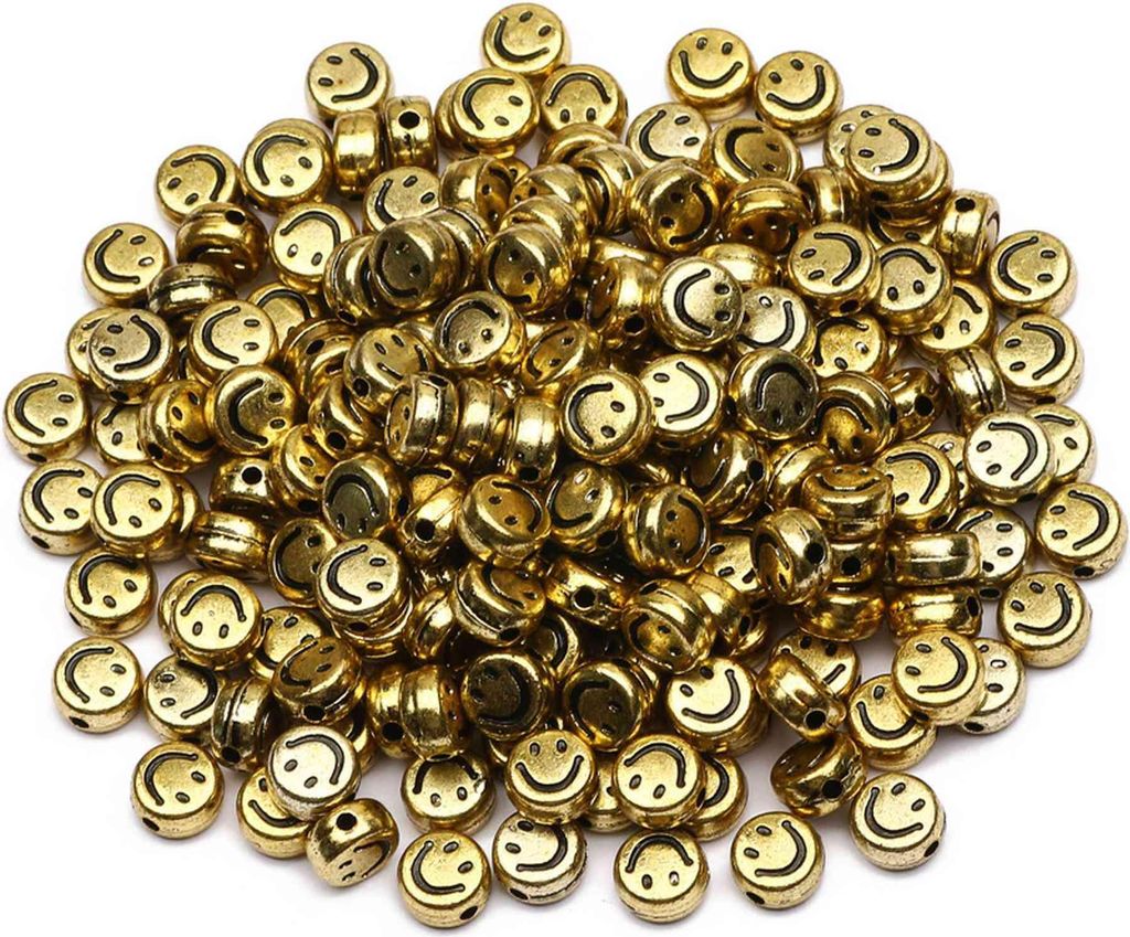 Remeselné korálky okrúhle 100 ks, 7 x 4 mm okrúhle, zlaté Obrázok produktu 