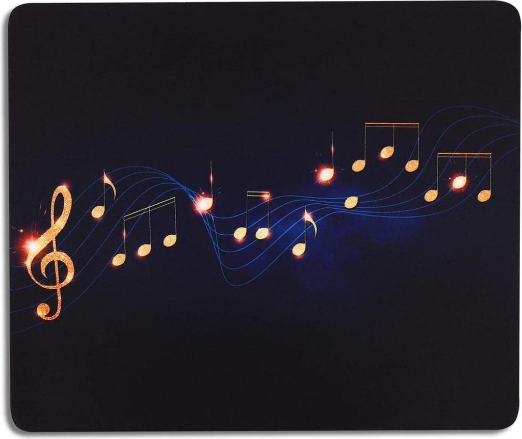 Mauspad Klein Musik Design Blau 24x20cm rutschfest Produktbild 
