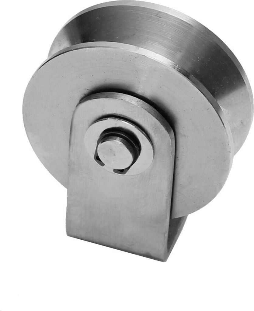 Edelstahl V4A Torrolle Hohlkehle Schiebetor Schiebetür Rolltür Rolltor Laufrolle Ø60mm