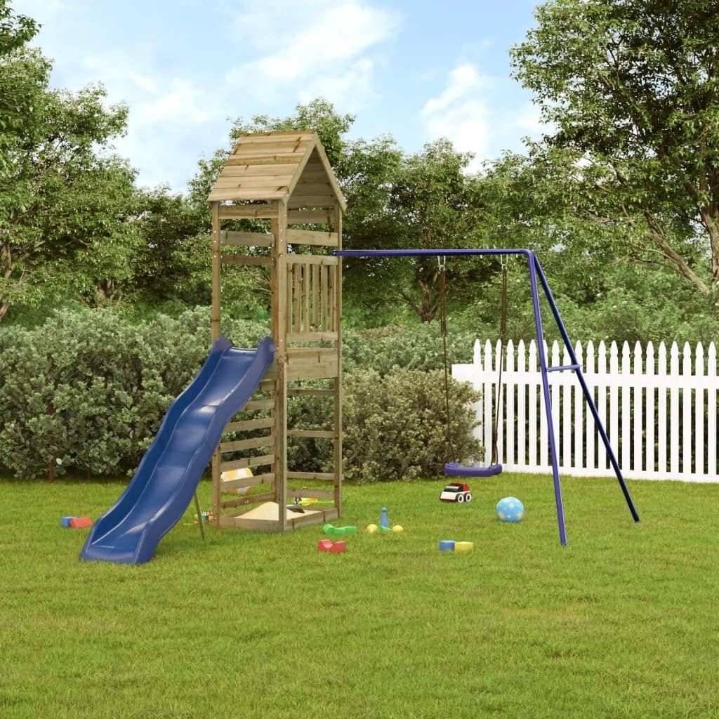 "im Angebot" Spielturm - Gartenschaukel - Imprägniertes Kiefernholz - Schaukeln A107