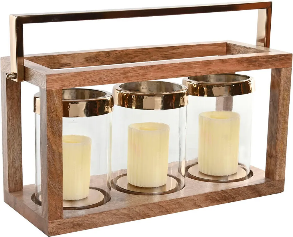 Bougeoir Stable en Bois et Acier - Déco Salon Durable Home ESPRIT