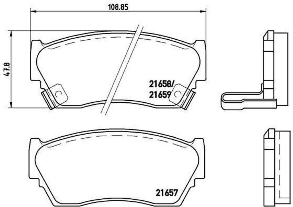 BREMBO Bremsbeläge Satz Vorne für NISSAN 100 NX (B13) P 56 Produktbild 