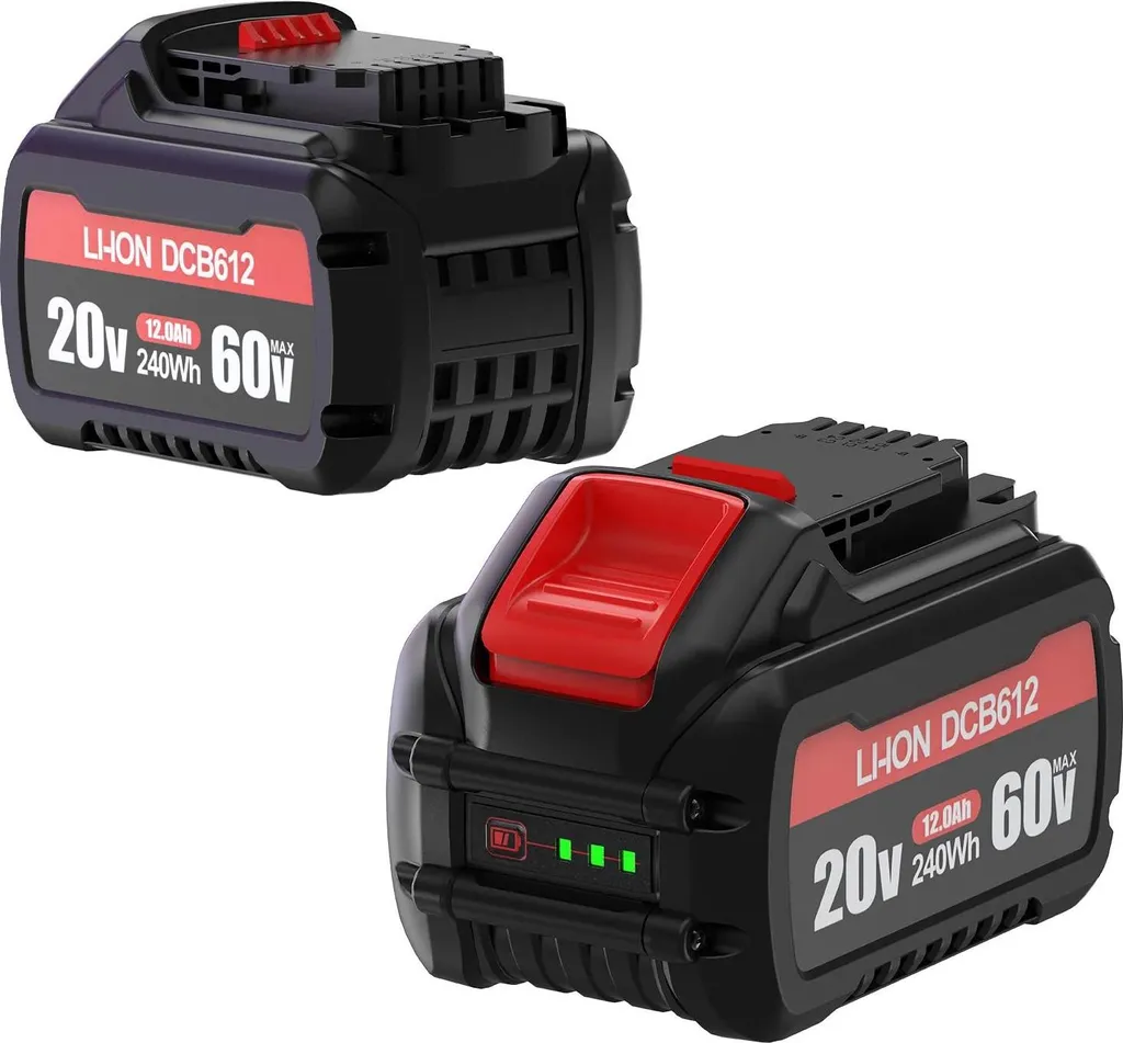 Batterie DCB612 12000mAh 18V anti-panne pour outils sans fil lot x2
