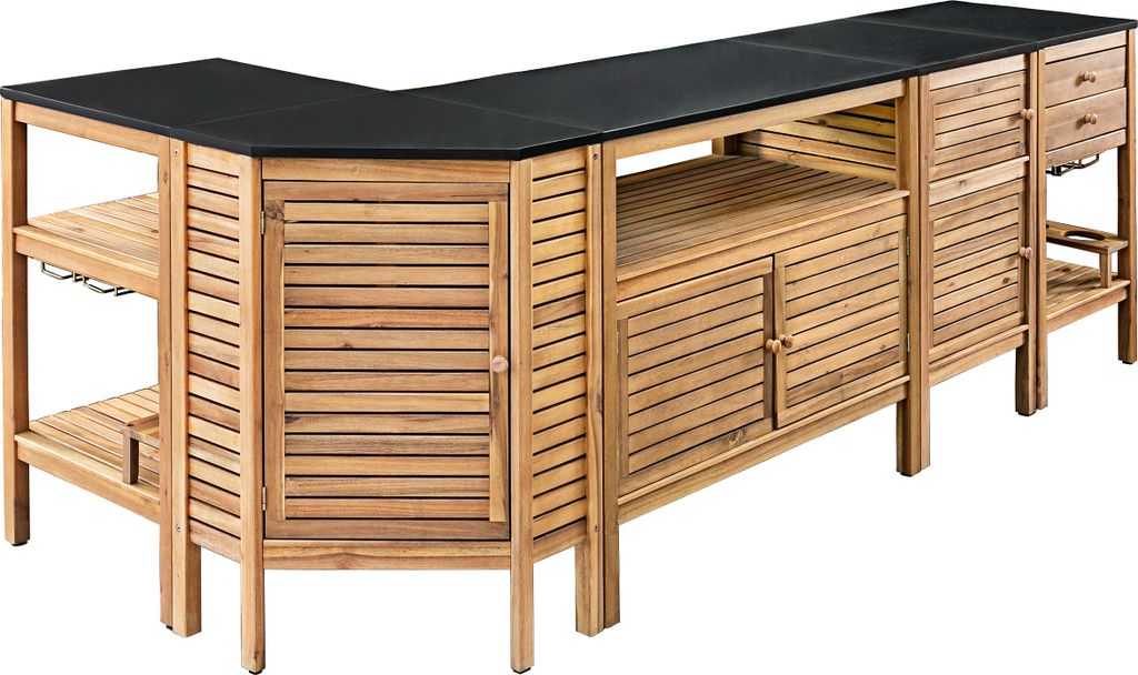 Dehner Outdoor-Küche Southampton Eckregal, mit Stein