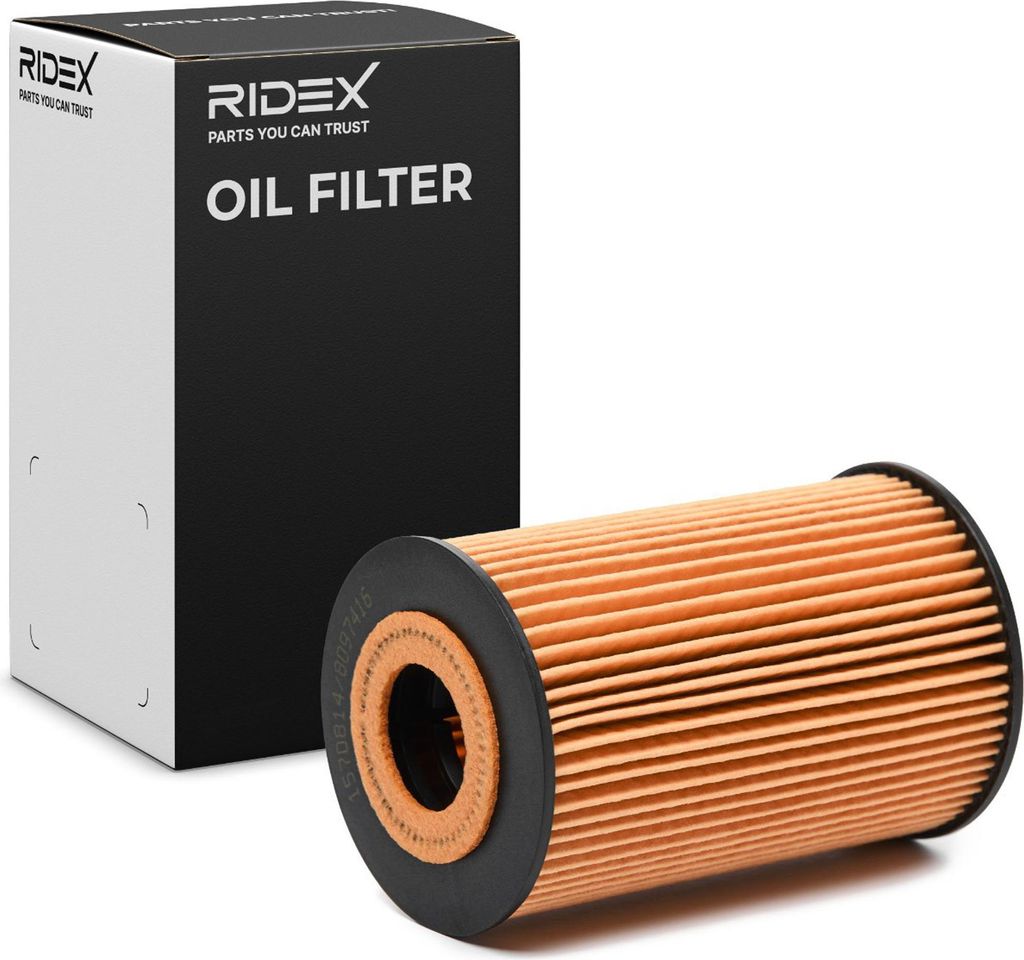 Ölfilter RIDEX 7O0009 Filtereinsatz für VW GOLF VI (5K1) Produktbild 