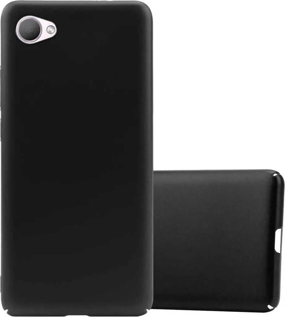 Cadorabo cover per HTC Desire 12 cover protettiva in nero custodia rigida cover per telefono cellulare
