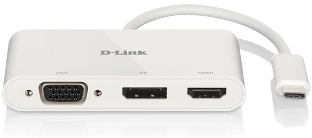 Adaptateur D-Link USB-C vers HDMI DP VGA 4K haute résolution portable - 2