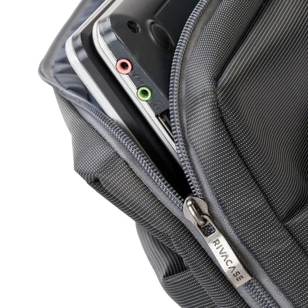 Porte-documents classique Rivacase 8251 gris pour PC portable 17" - 18